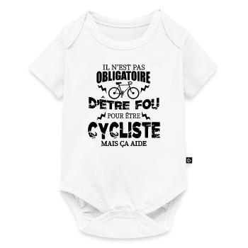Citation humour Vélo Bicyclette Cadeau Cycliste - Body à manches courtes Premium Bébé - blanc - Devant
