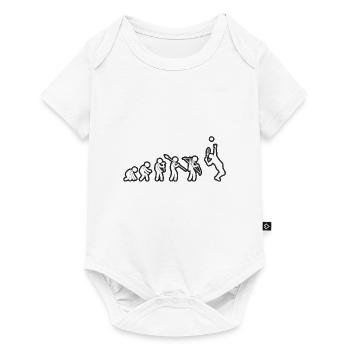 Evolution Tennis White Grunge - Baby Premium Kurzarmbody - Weiß - Vorne