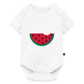 fruit pastèque pastèque - Body à manches courtes Premium Bébé - blanc - Devant