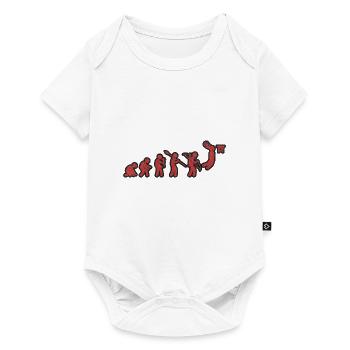 Evolution Basketball Red Grunge - Baby Premium short-sleeve bodysuit - white - Front