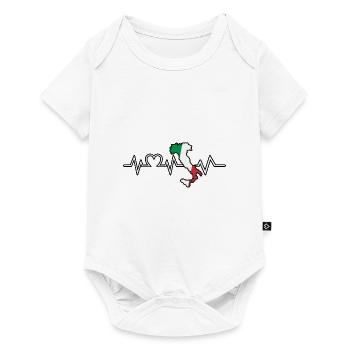 Italia Italian Italian Heartbeat Italy - Baby Premium short-sleeve bodysuit - white - Front