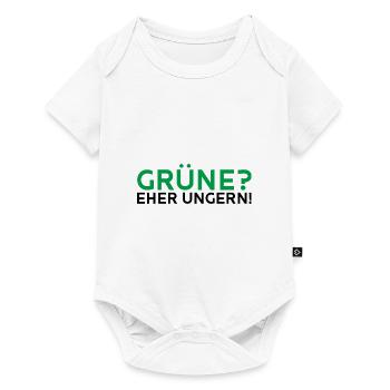 Grüne? Eher ungern! - Baby Premium Kurzarmbody - Weiß - Vorne