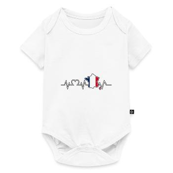 Français Français France - Body à manches courtes Premium Bébé - blanc - Devant