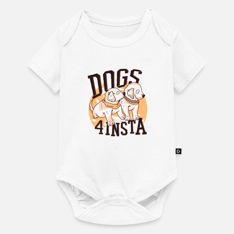 Dogs4Insta - Body à manches courtes Premium Bébé - blanc