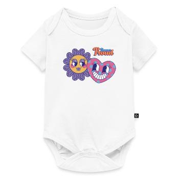 Love Psychodelic retro designs Graphique - Body à manches courtes Premium Bébé - blanc - Devant