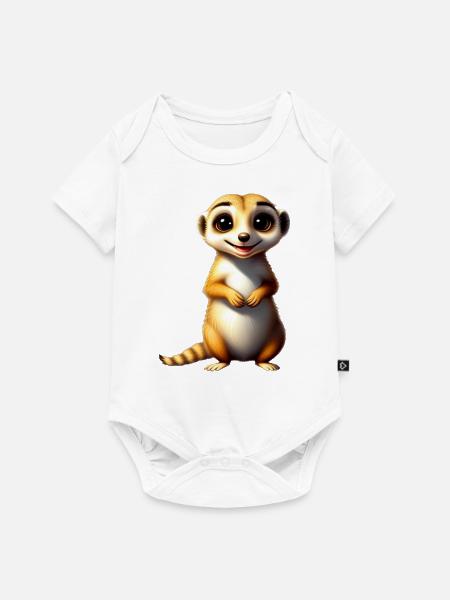 Erdmännchen - Baby Premium Kurzarmbody - Weiß