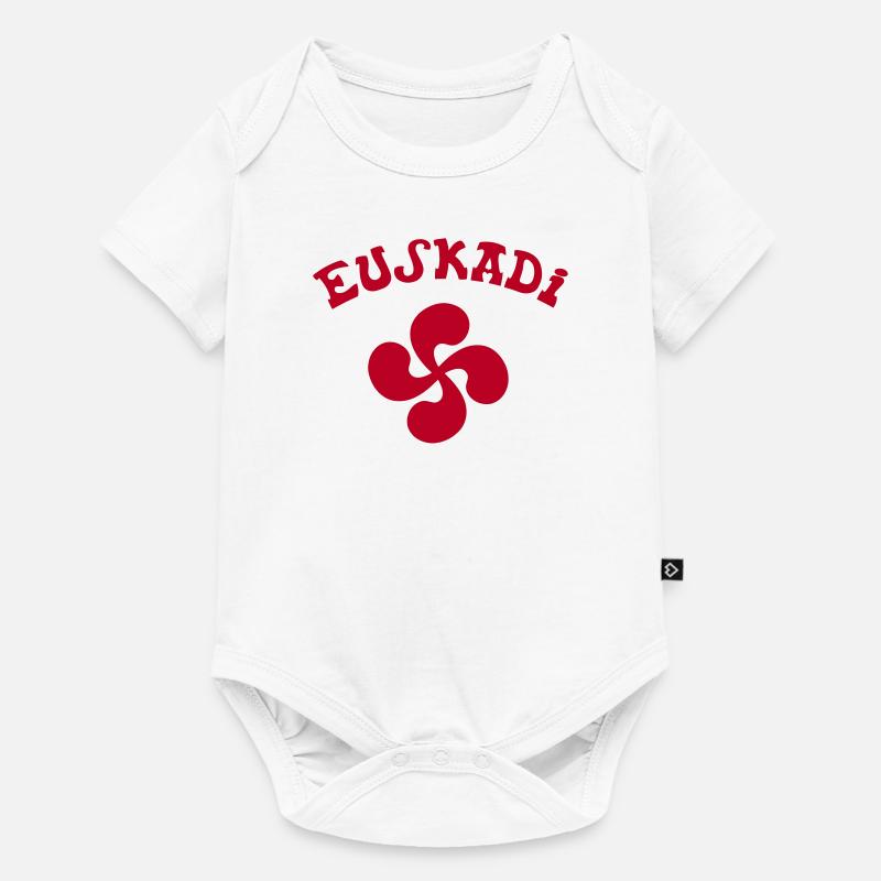 Croix Basque Rouge vectoriel - Body à manches courtes Premium Bébé - blanc