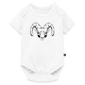 Signes du zodiaque Bélier - Body à manches courtes Premium Bébé - blanc - Devant