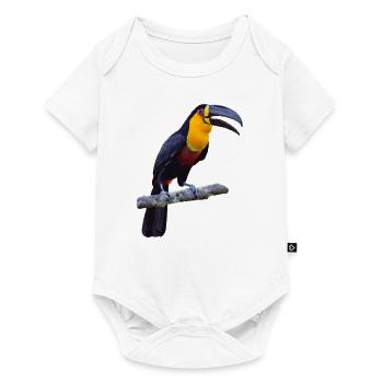 tucan - Baby Premium Kurzarmbody - Weiß - Vorne