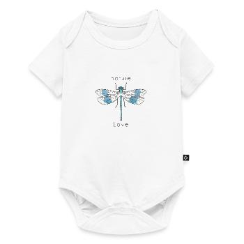 Amoureuse de la nature .png - Body à manches courtes Premium Bébé - blanc - Devant