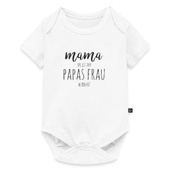 Mama, willst du Papas Frau werden? Baby Antrag - Baby Premium Kurzarmbody - Weiß - Vorne