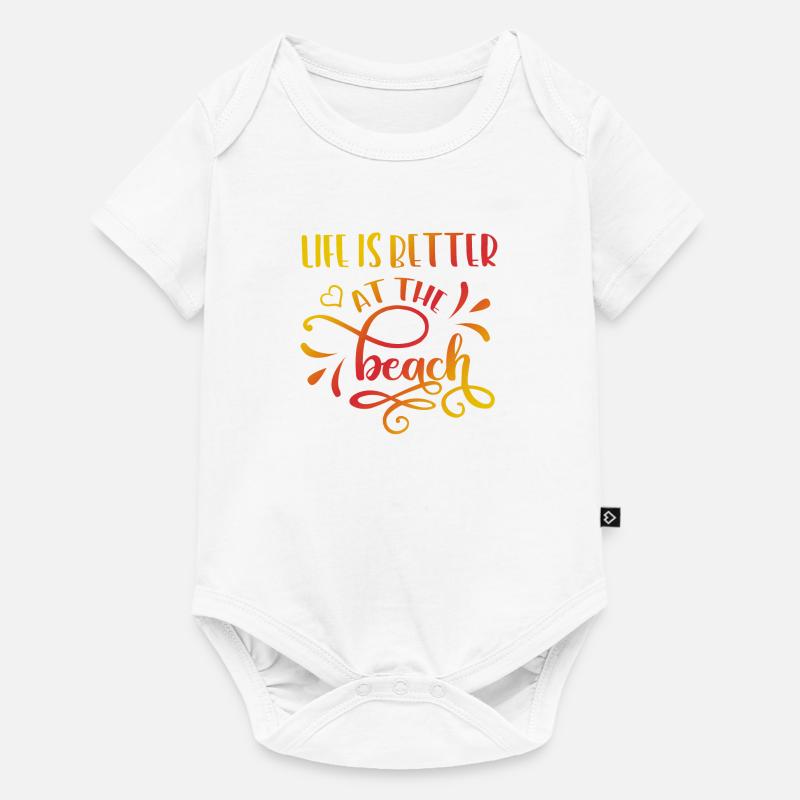 LA VIE EST MIEUX À LA PLAGE - Body à manches courtes Premium Bébé - blanc