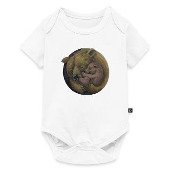 Bear Mum with Baby Bear - Security - Gift - Baby Premium short-sleeve bodysuit - white - Front