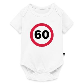 60e anniversaire - Body à manches courtes Premium Bébé - blanc - Devant