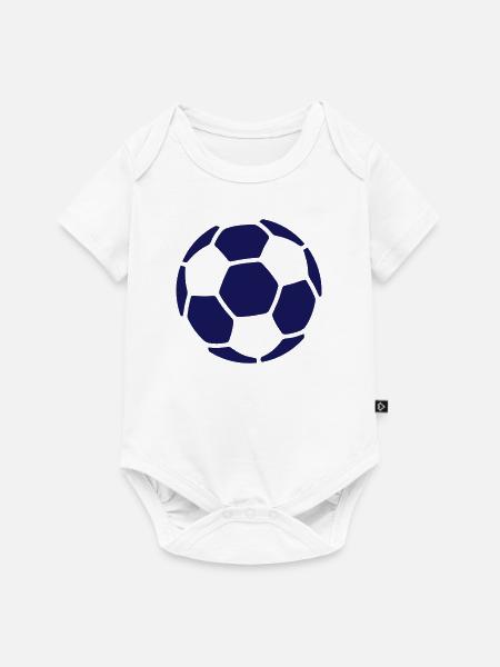 Fußball - Baby Premium Kurzarmbody - Weiß