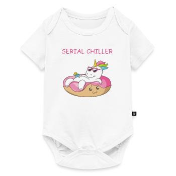 idée cadeau beignet licorne d'anniversaire t-shirt Fun - Body à manches courtes Premium Bébé - blanc - Devant
