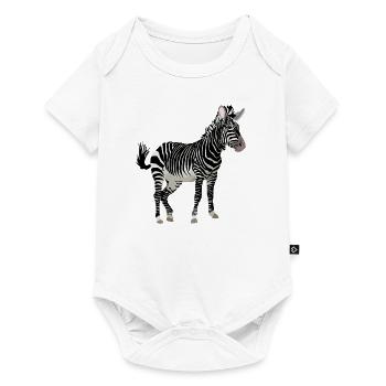 zebra horse safari serengeti africa afrika pferd12 - Baby Premium Kurzarmbody - Weiß - Vorne