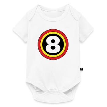 Target 8 - Baby Premium short-sleeve bodysuit - white - Front