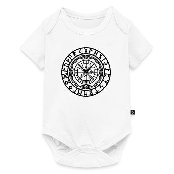 Viking compass Vegvisir runes - Baby Premium short-sleeve bodysuit - white - Front