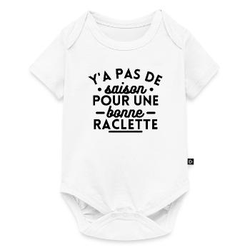 Y'a pas de saison pour une bonne raclette - Body à manches courtes Premium Bébé - blanc - Devant
