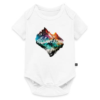 Colorful Mountains Graphic - Juste les Mointains et moi - Body à manches courtes Premium Bébé - blanc - Devant