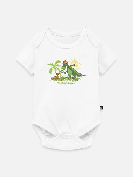 Investigatosaurus - Baby Premium Kurzarmbody - Weiß