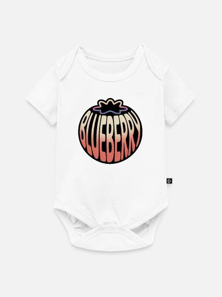 Heidelbeere - Cooles Frucht-Logo - Baby Premium Kurzarmbody - Weiß