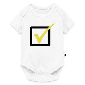 Abgehakt / Haken / Richtig 2c - Baby Premium Kurzarmbody - Weiß - Vorne