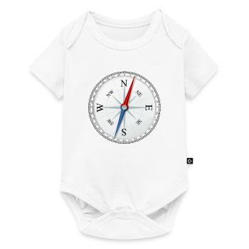 Kompass - Baby Premium Kurzarmbody - Weiß - Vorne