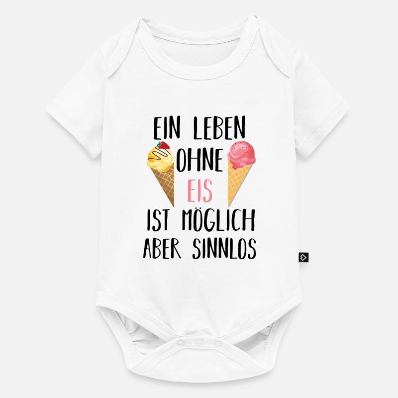 Leben ohne Eis sinnlos Geschenkidee - Baby Premium Kurzarmbody - Weiß