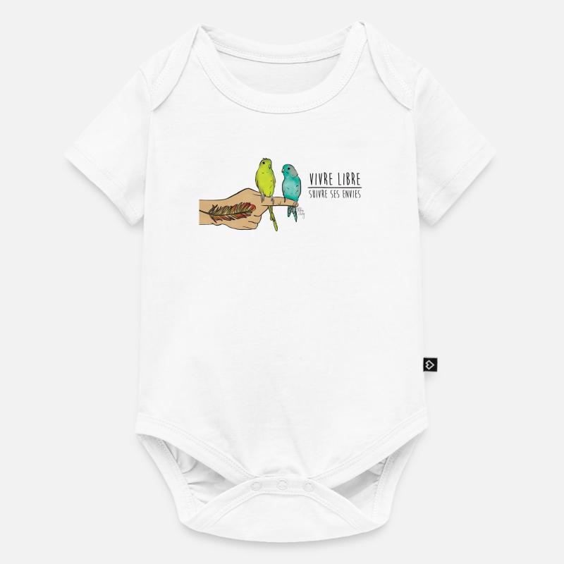 main perruches - Body à manches courtes Premium Bébé - blanc