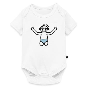Toddler with diaper - V2 - Baby Premium short-sleeve bodysuit - white - Front