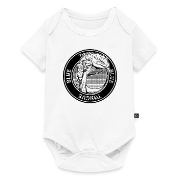 Blue Tongue Skink Tattoo Style Reptile Keeper - Baby Premium short-sleeve bodysuit - white - Front