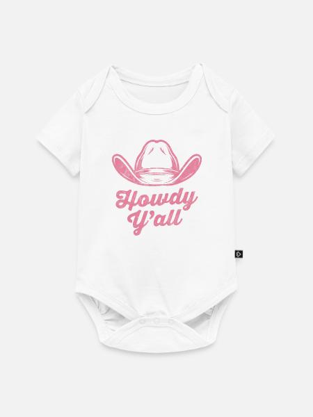 Howdy Y'all - Baby Premium Kurzarmbody - Weiß