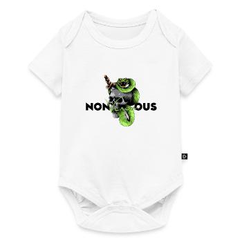 Skull with snake - Baby Premium short-sleeve bodysuit - white - Front