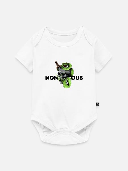 Skull mit Schlange - Baby Premium Kurzarmbody - Weiß