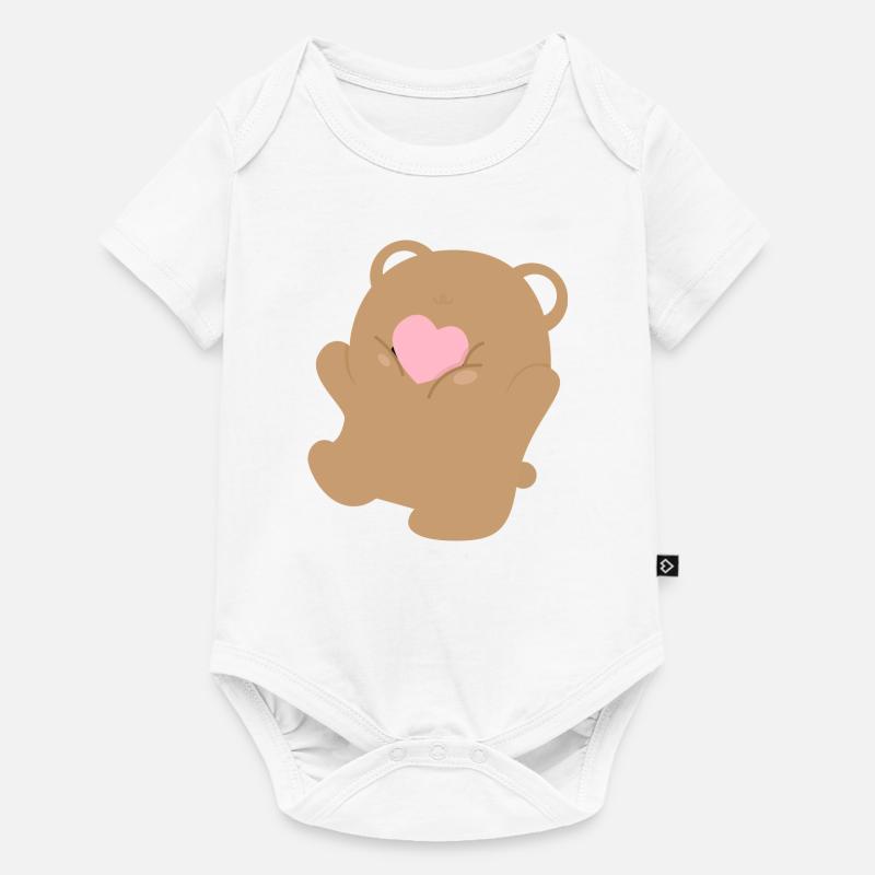 Orso Amore Parte 2 - Body Premium a maniche corte per neonati  - bianco