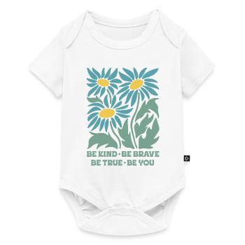 Fleurs sauvages - Body à manches courtes Premium Bébé - blanc - Devant