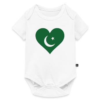 Un coeur pour le Pakistan - Body à manches courtes Premium Bébé - blanc - Devant
