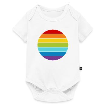 Rainbow Circle - Baby Premium short-sleeve bodysuit - white - Front
