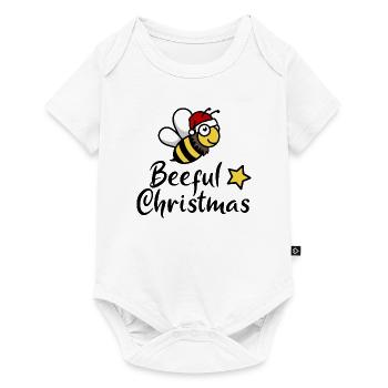 Beeful Christmas Bee Santa Claus - Baby Premium short-sleeve bodysuit - white - Front