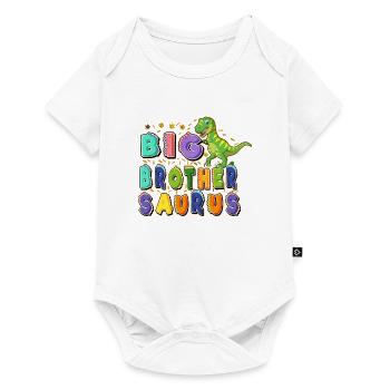 big brother, Promoted to big brother dinosaur Gift - Baby Premium short-sleeve bodysuit - white - Front