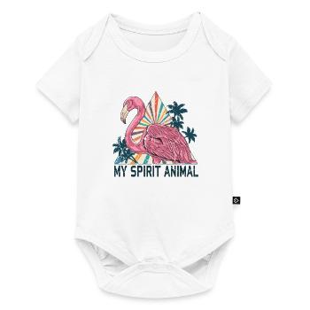 Flamingo Spirit Animal Flamingo Lover - Baby Premium short-sleeve bodysuit - white - Front