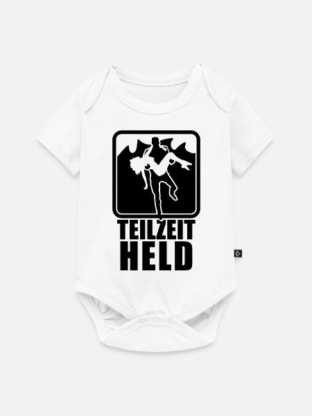 Teilzeit-Held - Baby Premium Kurzarmbody - Weiß
