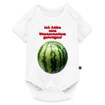 wassermelone getrage - Baby Premium Kurzarmbody - Weiß - Vorne