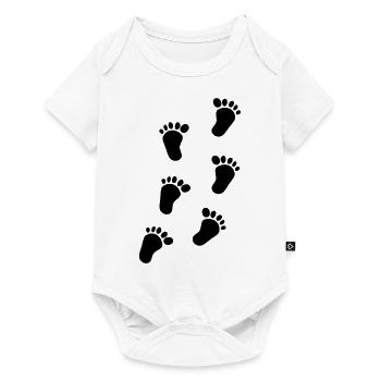 pieds de bébé - Body à manches courtes Premium Bébé - blanc - Devant