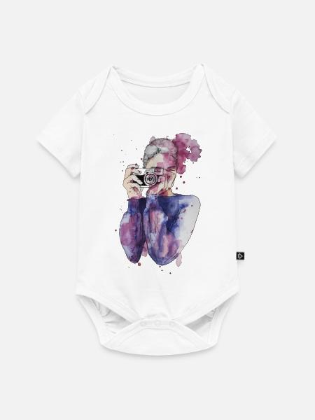 Selfie by carographic - Baby Premium Kurzarmbody - Weiß
