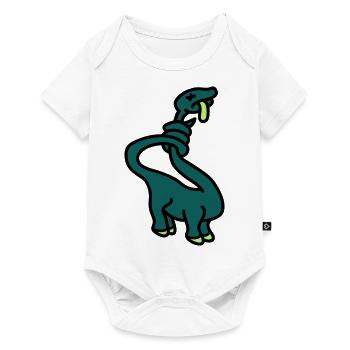 stranglesaurus_dino_3c - Body à manches courtes Premium Bébé - blanc - Devant