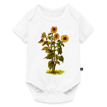 Sonnenblume - Baby Premium Kurzarmbody - Weiß - Vorne