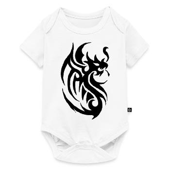 tribal tattoo dragon - Baby Premium short-sleeve bodysuit - white - Front